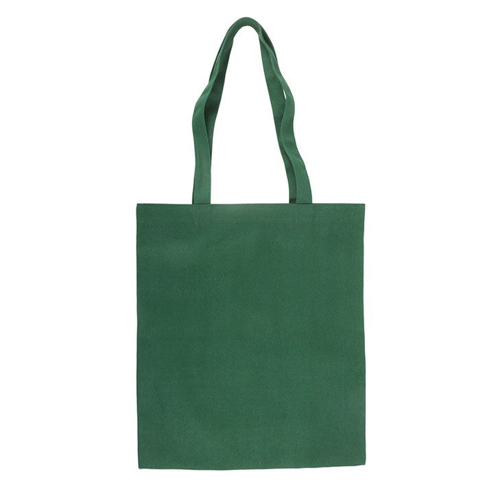 Green Witch tote bag plain green back
