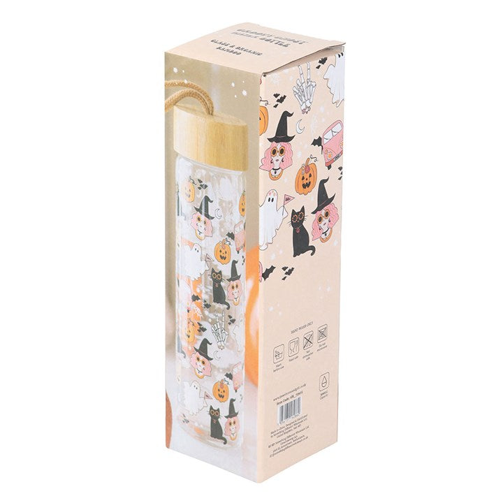 Groovy Ghost glass water bottle gift box