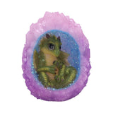 Geode Nest Light Up Green Dragon Figurine
