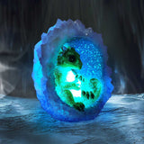 Geode Nest Light Up Green Dragon Figurine