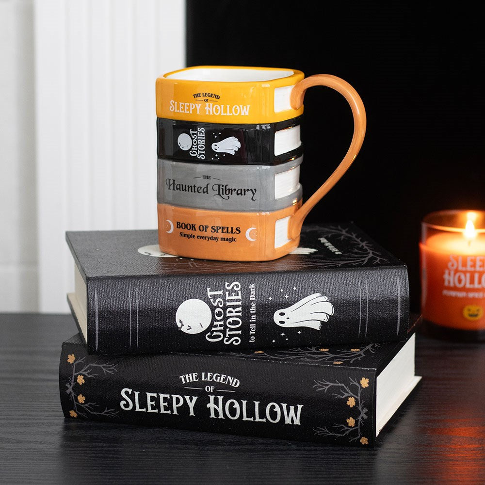 Ghost Stories book shaped storage box displayed on bookshelf