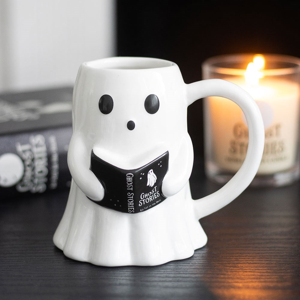 Ghost Stories ghost mug with spooky storybook design