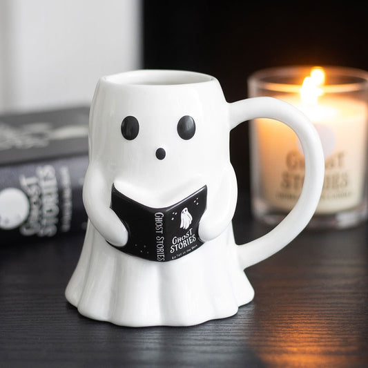 Ghost Stories ghost mug with spooky storybook design