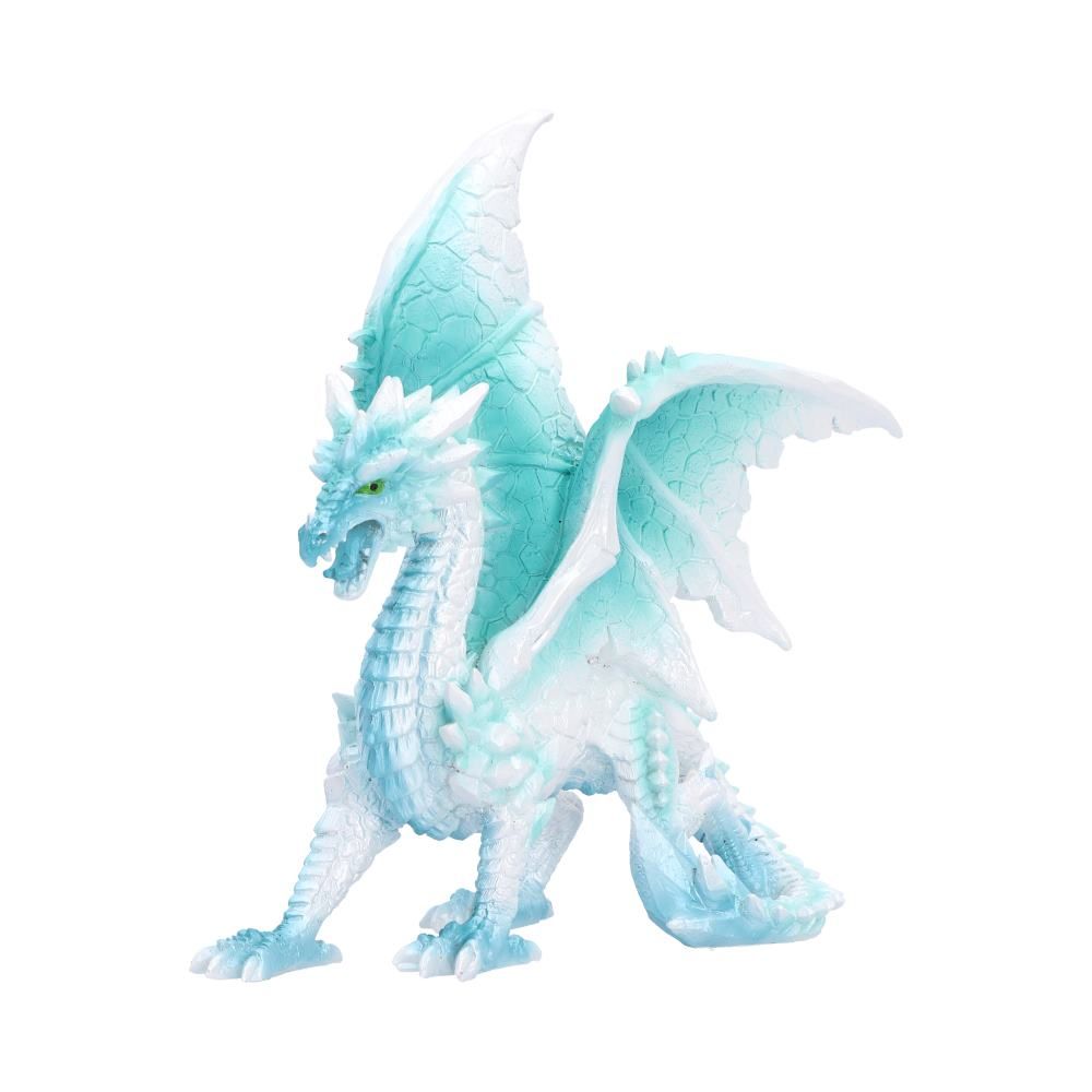 Glacier Ice Dragon Figurine with icy blue wings