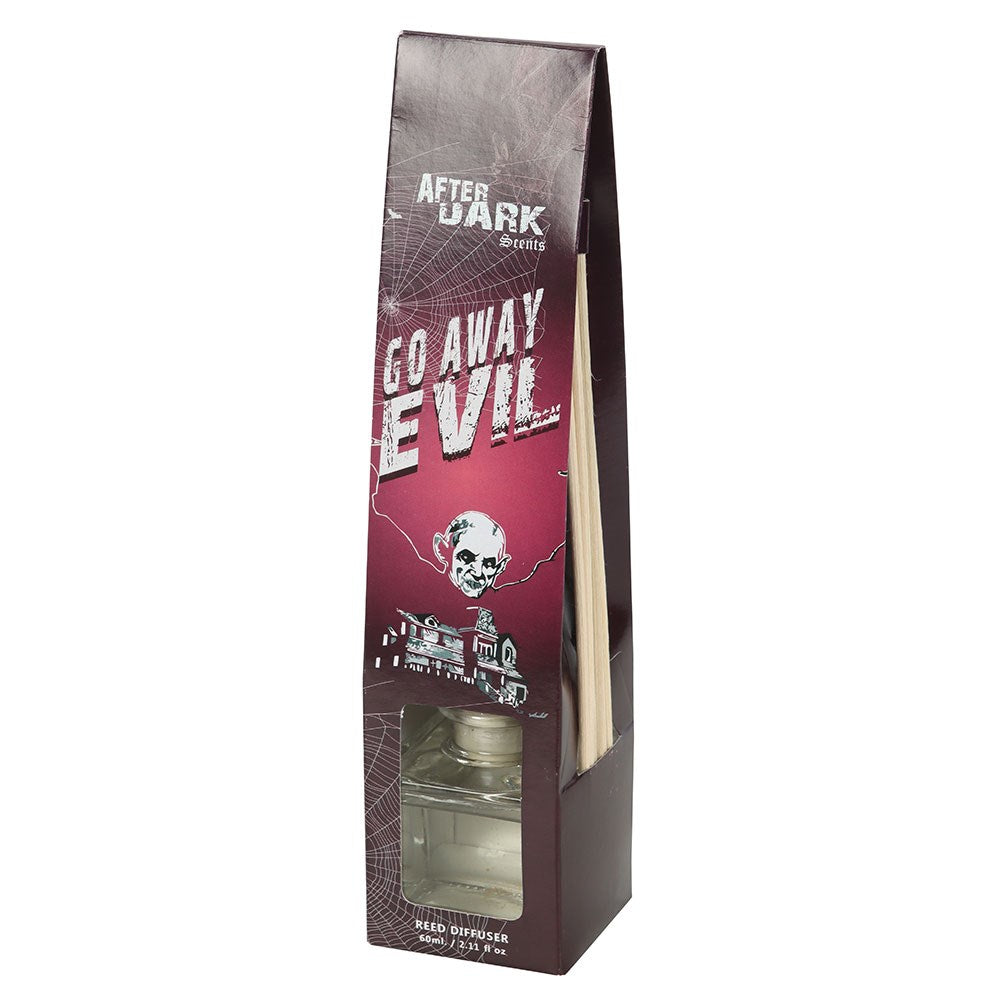 Go Away Evil 60ml rose reed diffuser box