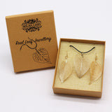 Gold Real Leaf Jewellery Set