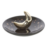Gold Crescent Moon Incense Stick Holder