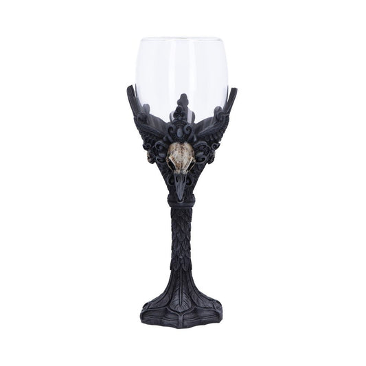 Nevermore Raven gothic goblet by Nemesis Now with glass vessel