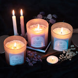 Gratitude Wild Rose Quartz Crystal Chip Candle