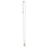 Green Aventurine Crystal Moon Necklace on Greeting Card