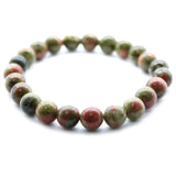 Green Jasper Crystal Bead Bracelet
