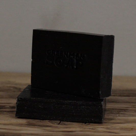 Greenman Manly Man clove and sage charcoal soap bar