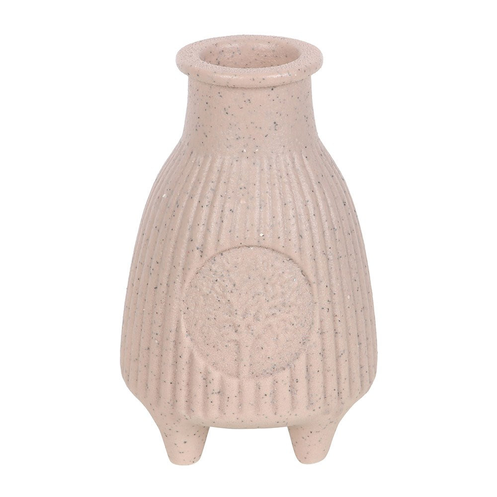 Palo Santo burner in greige ceramic front view