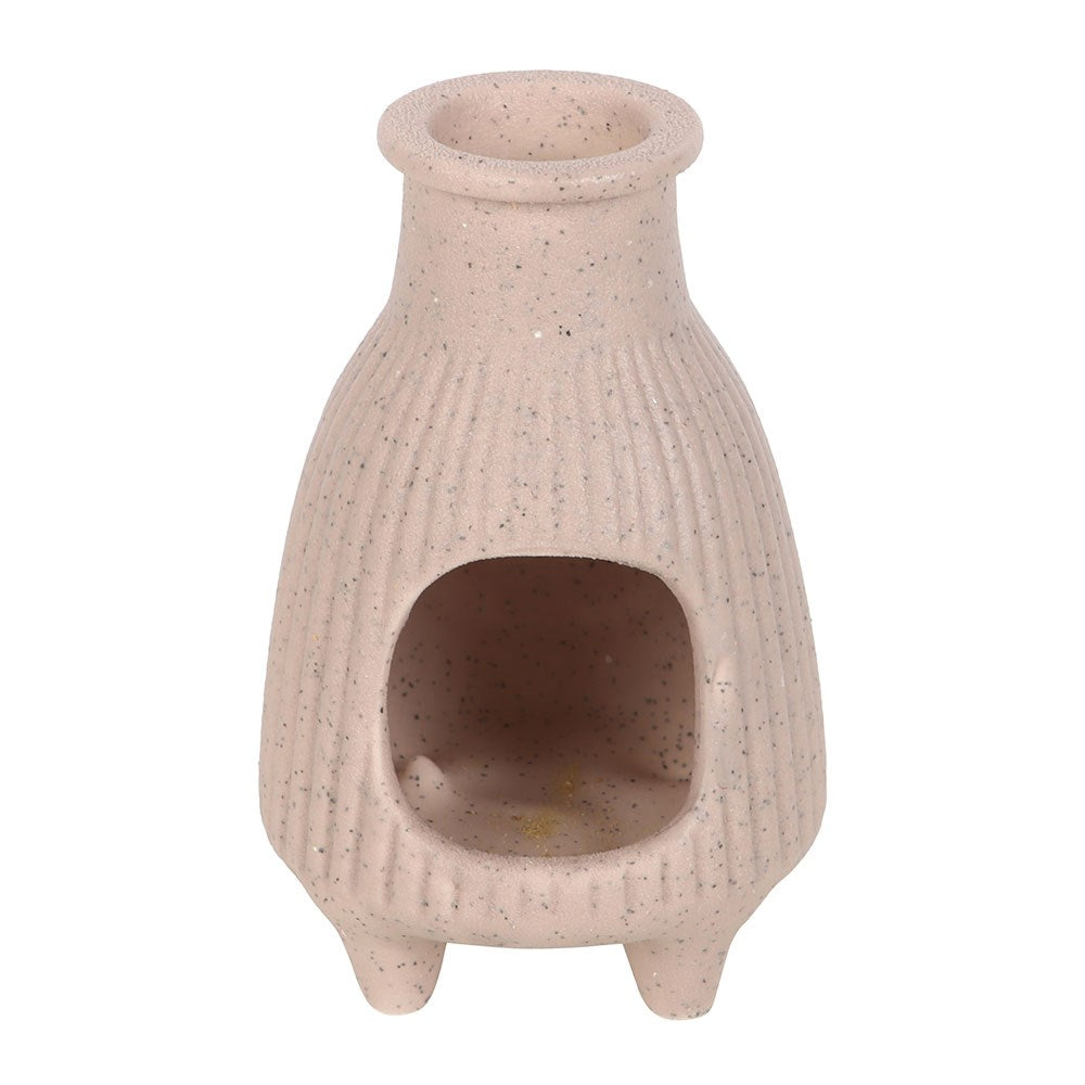Ribbed Palo Santo burner showing opening