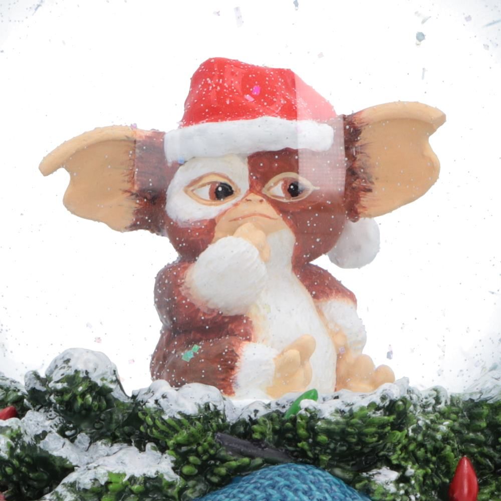 Gizmo detail inside Gremlins Christmas Snow Globe