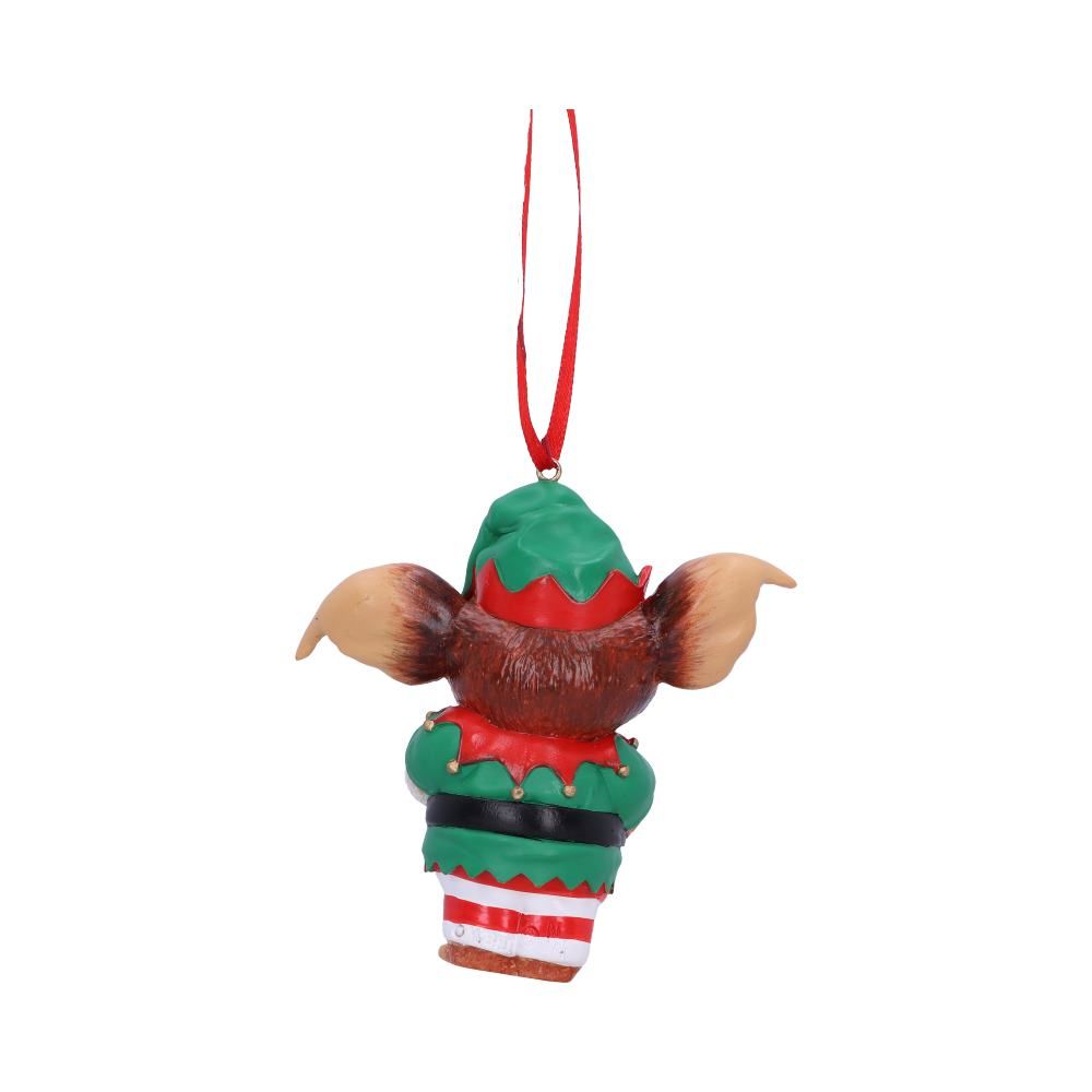Gizmo Christmas elf ornament back view