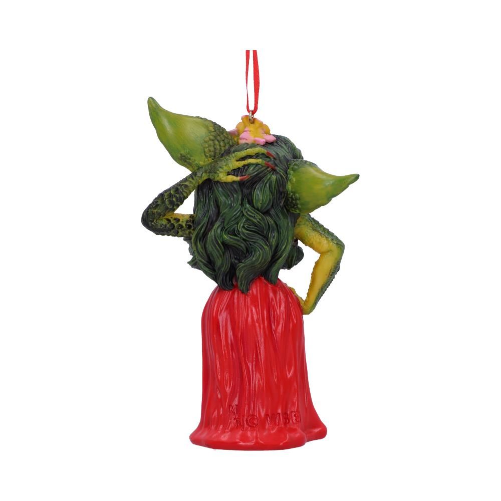 Gremlins Greta red dress ornament rear view