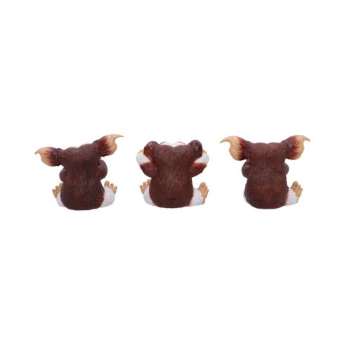 Three Wise Gizmo figurines rear view