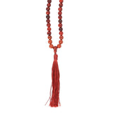 Grounding Rosewood & Red Jasper Mallah Necklace