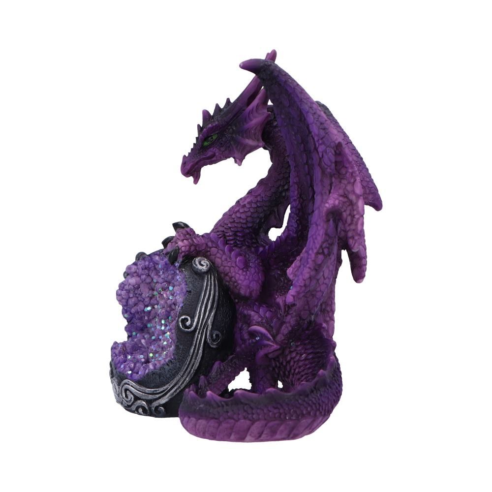 Purple Nemesis Now dragon figurine side view