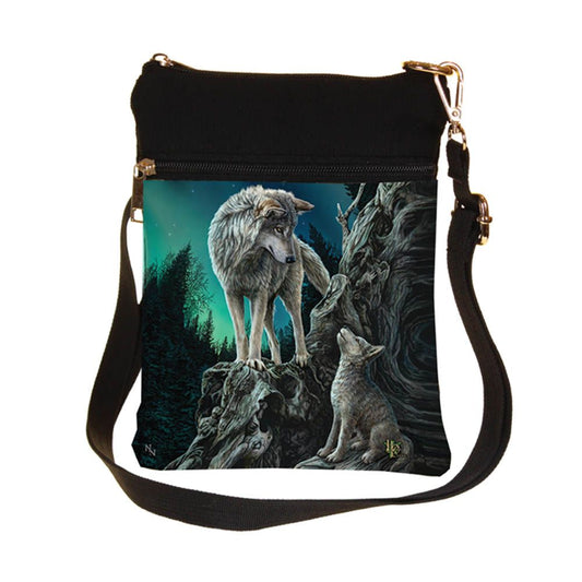 Guidance Wolf Cross Body Bag by Lisa Parker