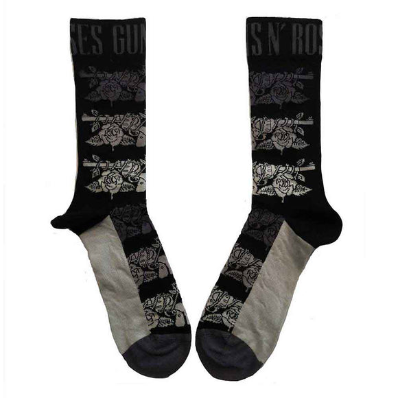 Guns N' Roses Ankle Socks: Monochrome Pistols