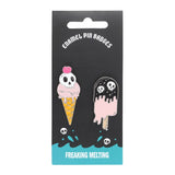 Freaking Melting Ice Cream Pin Badges