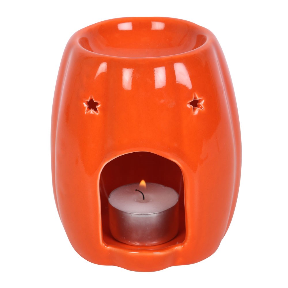 Halloween pumpkin oil burner with tealight