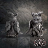 Halpurr and Cult Cuties gothic cat figurines