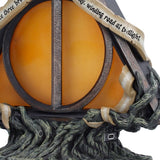 Close-up of the illuminated Deathly Hallows symbol