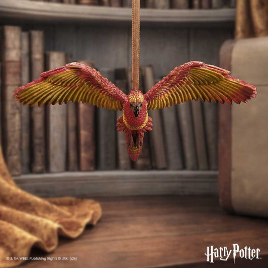 Harry Potter Fawkes phoenix hanging ornament in flight