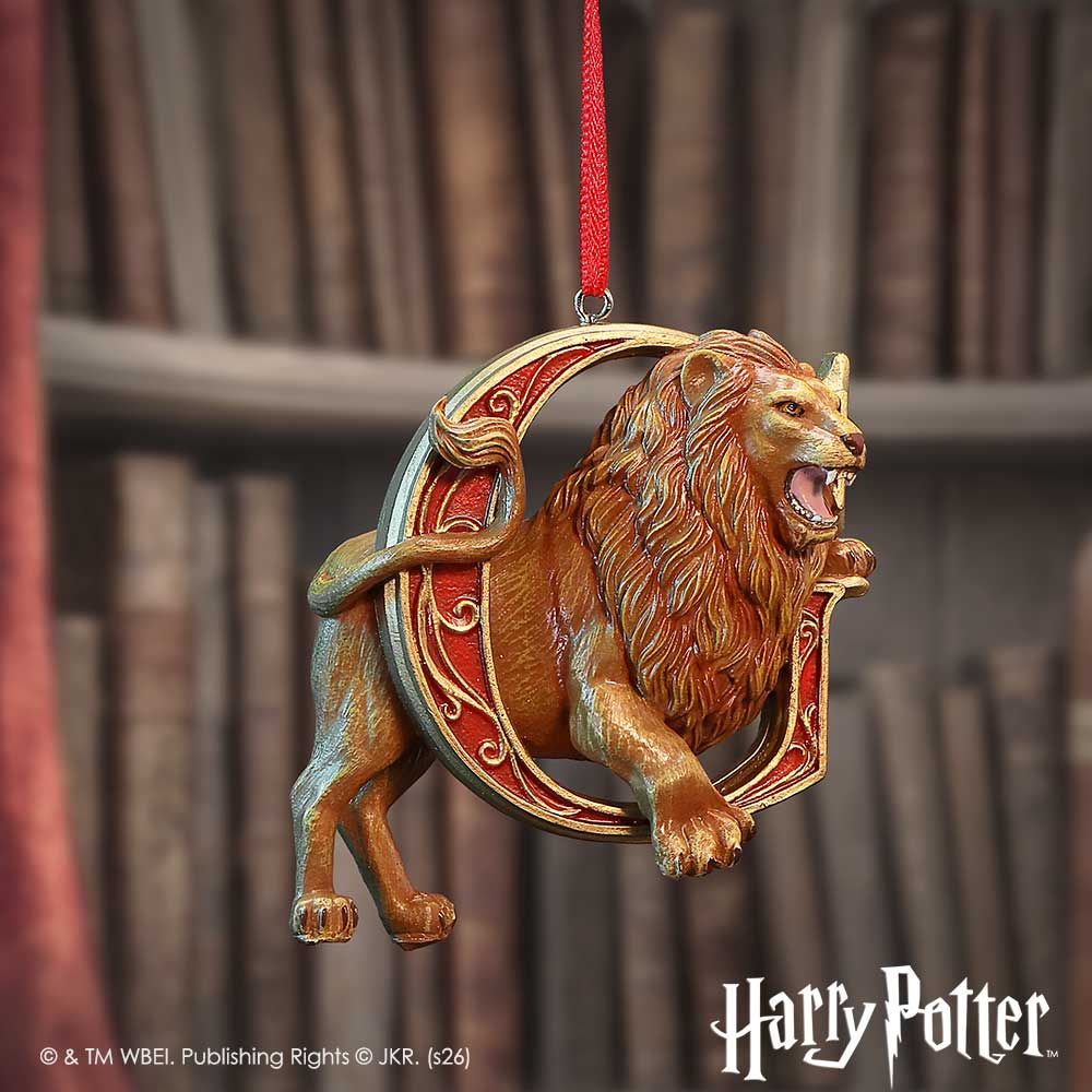 Harry Potter Gryffindor hanging ornament displayed