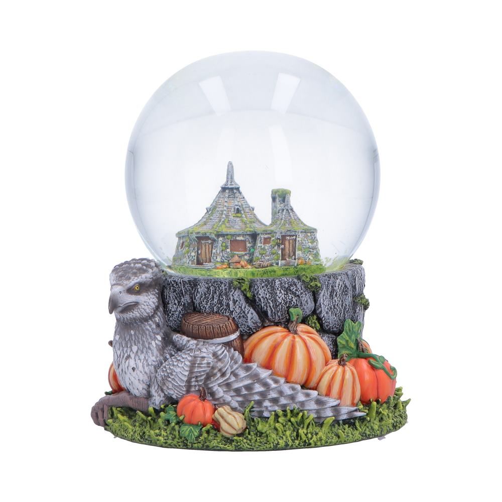 Hagrid’s Hut snow globe with Buckbeak and pumpkin resin base