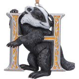Hufflepuff badger hanging ornament front view