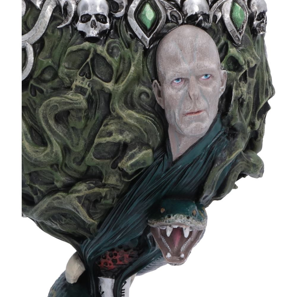 Close-up of Voldemort portrait and sculpted chalice details