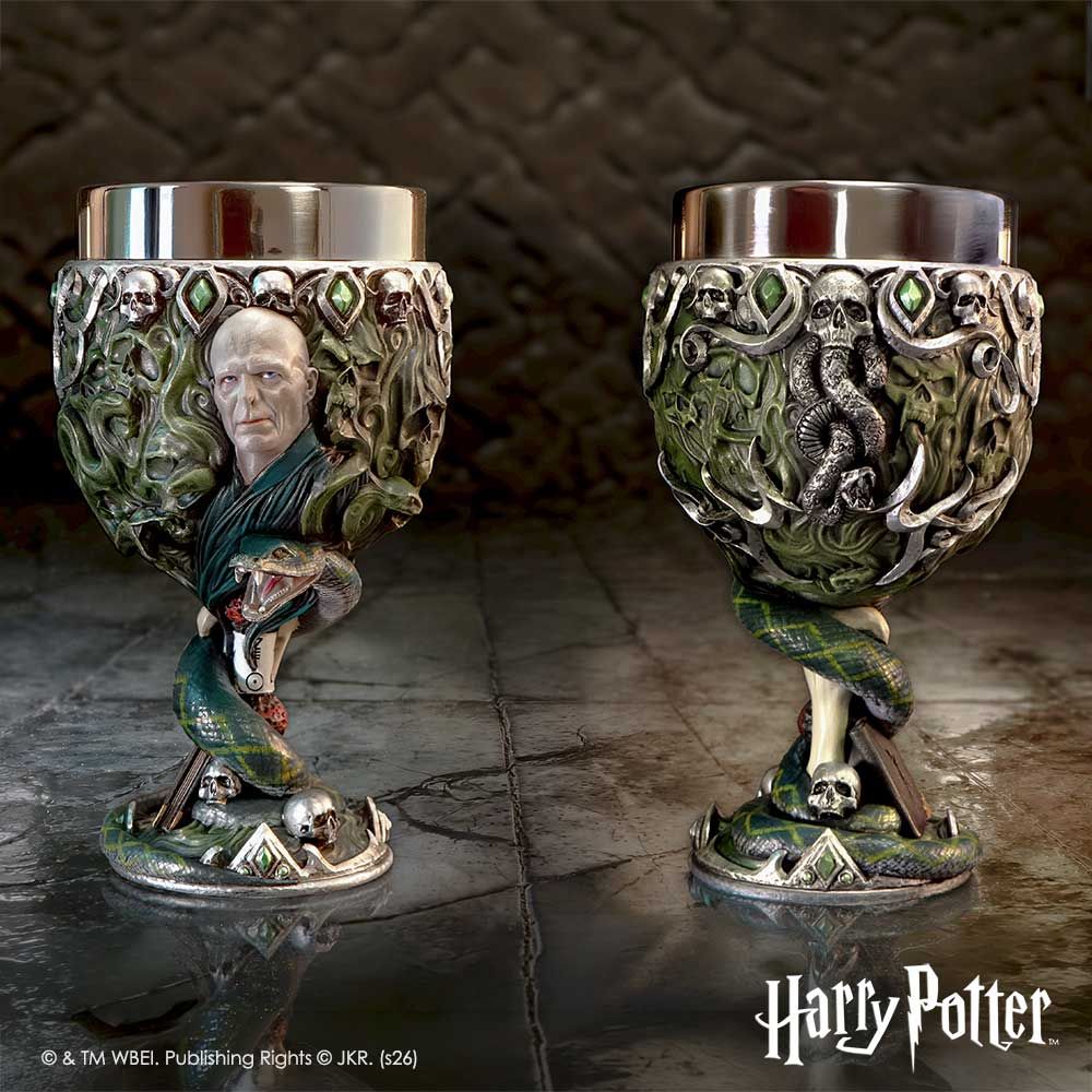 Front and rear views of the Harry Potter Voldemort Chalice