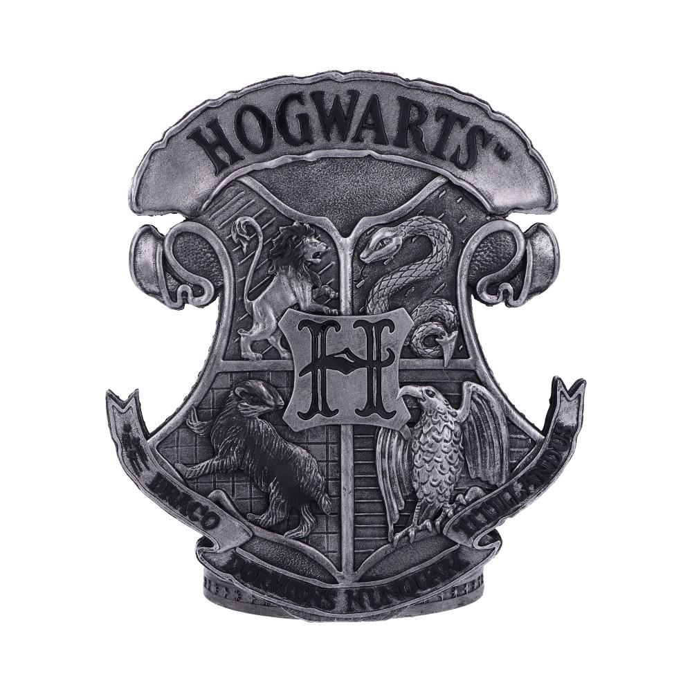 Hogwarts crest on Harry Potter Slytherin bookend