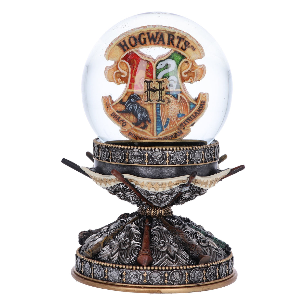Front view of Harry Potter Wand Snow Globe 16.5cm