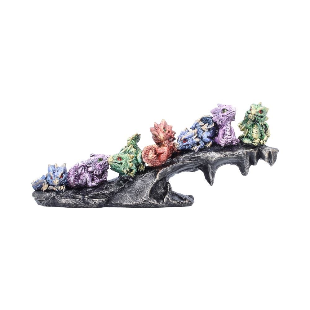 Hatchling Haven Dragon Figurine by Nemesis Now with colourful baby dragons