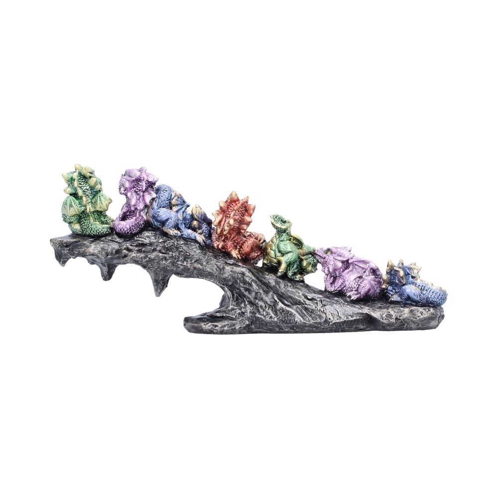Close-up of hand-painted baby dragons by Nemesis Now