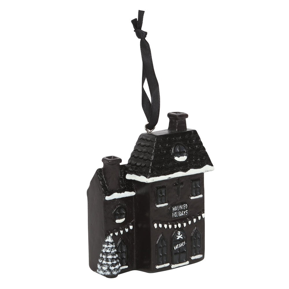 Side view of Haunted House Christmas tree decoration
