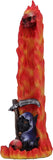 Hell Puss Reaper Black Cat & Flames Incense Burner