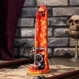 Hell Puss Reaper Black Cat & Flames Incense Burner