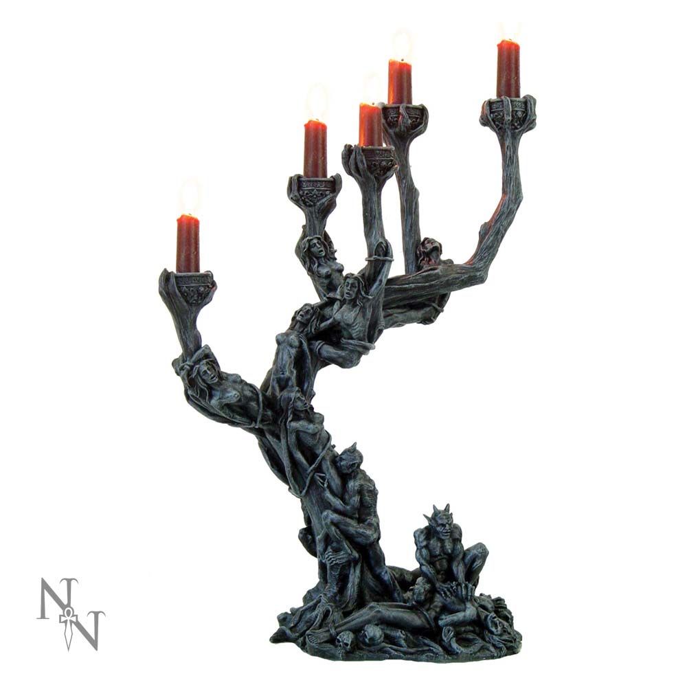 Hells Demon Torture gothic five arm candelabra candle holder