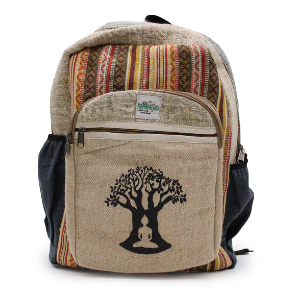 Hemp & Cotton Buddha Bodhi Tree Backpack (large)