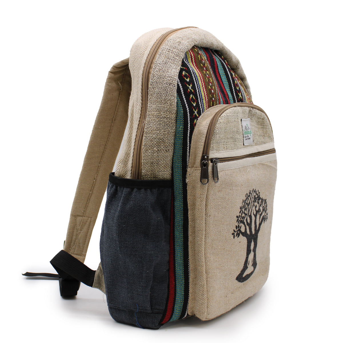 Hemp & Cotton Buddha Bodhi Tree Backpack (large)