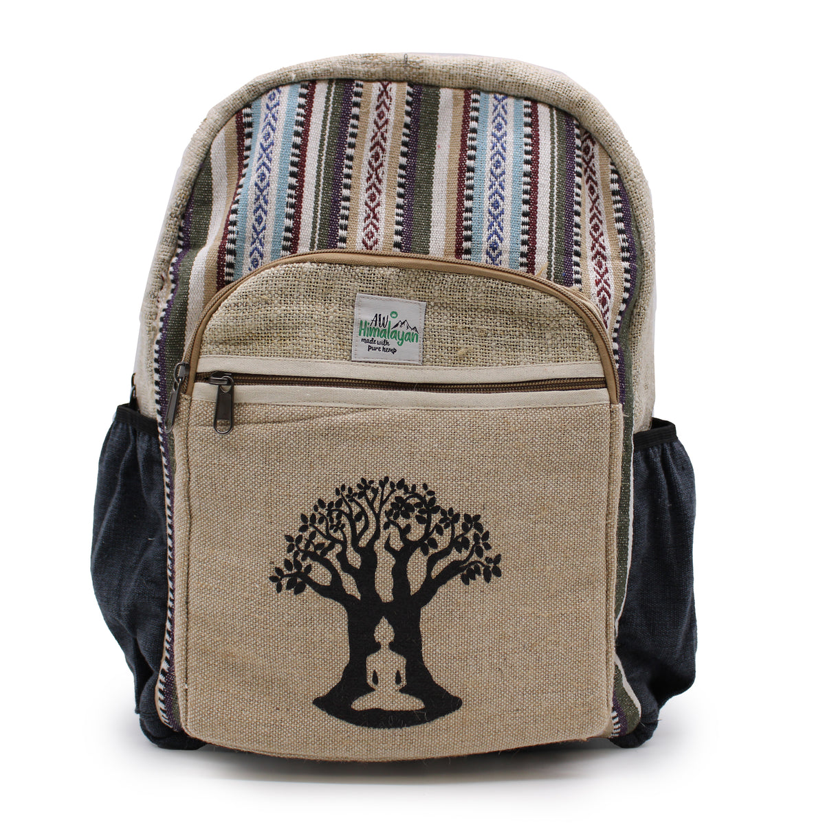 Hemp & Cotton Buddha Bodhi Tree Backpack (large)