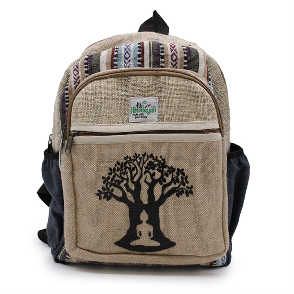 Hemp & Cotton Buddha Bodhi Tree Backpack (small)
