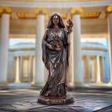 Hestia Goddess of Home and Hearth Bronze Figurine
