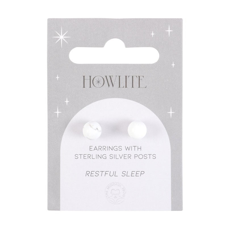 Howlite Crystal Stud Earrings